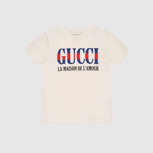 Gucci Kinder T-Shirt mit Gucci Print