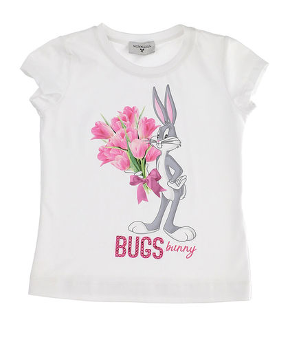 Monnalisa Tshirt mitTulpen und Bugs Bunny
