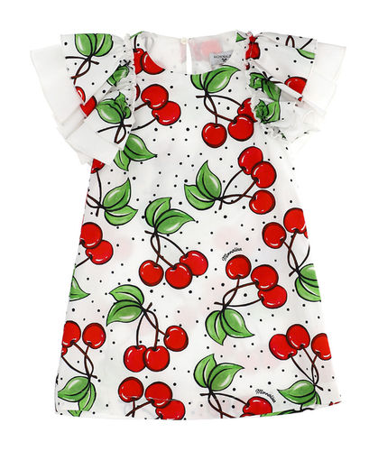 Monnalisa Baumwoll - Kleid mit Kirschen
